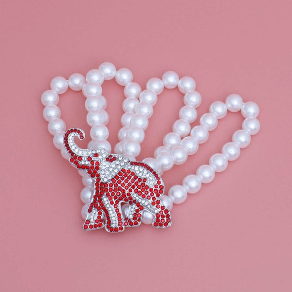 DST White Pearl 5 Strand Elephant Bracelet - Fit Me For 20