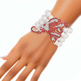 DST White Pearl 5 Strand Elephant Bracelet - Fit Me For 20