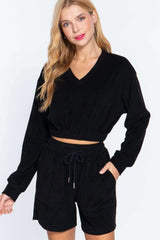 Elasticized Hem Terry Towelling Top - Fit Me For 20