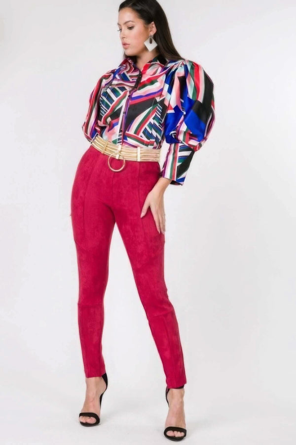 Faux Suede Skinny Pants - Fit Me For 20