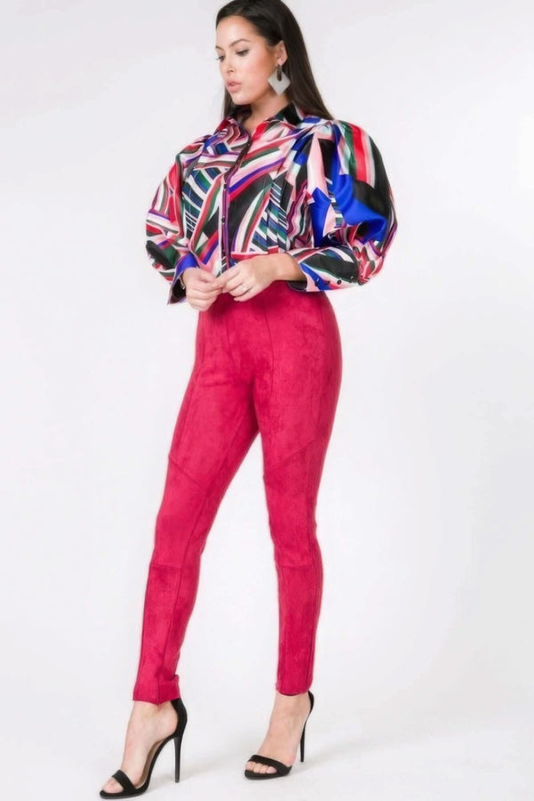 Faux Suede Skinny Pants - Fit Me For 20