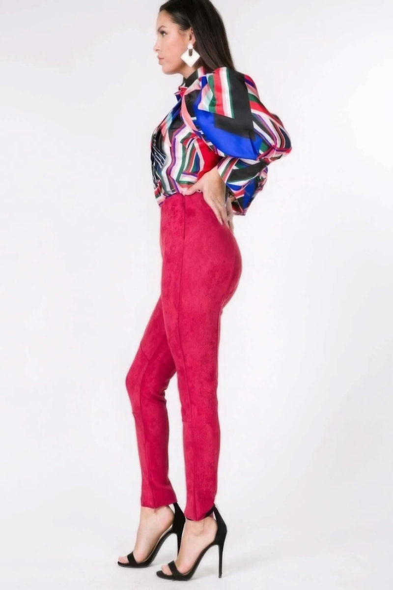 Faux Suede Skinny Pants - Fit Me For 20