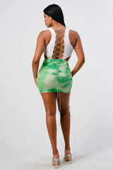 Divine Sparkle Tie Dye Mini Dress - Fit Me For 20