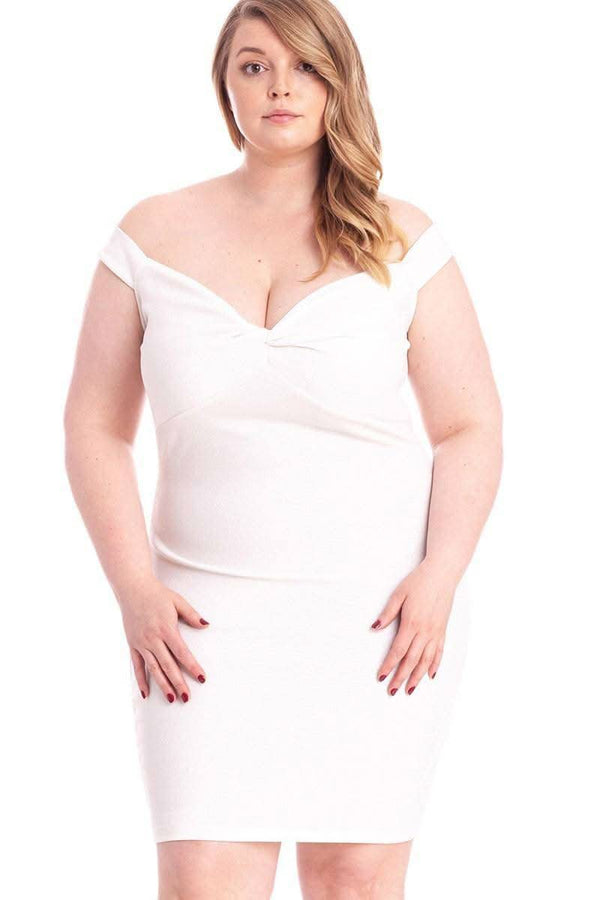 Glittered Off Shoulder Mini Dress - Fit Me For 20