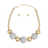 Necklace Gold Mesh Disco Ball Set for Women - Fit Me For 20