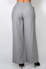 High-rise Stripe Wide Leg Pants - Fit Me For 20