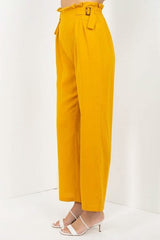 High Waist Paperbag Wide Pants - Fit Me For 20