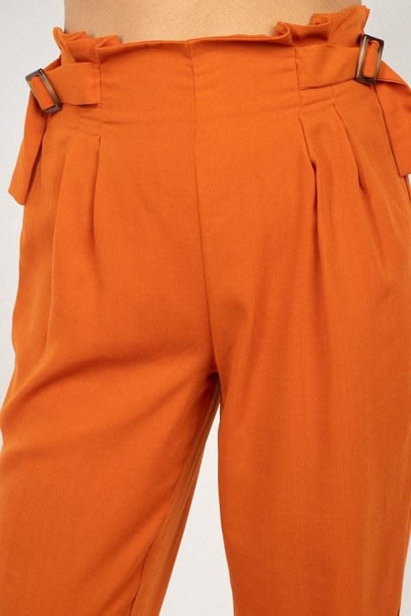 High Waist Paperbag Wide Pants - Fit Me For 20