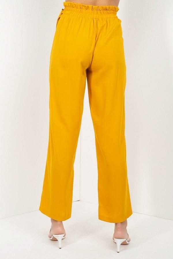 High Waist Paperbag Wide Pants - Fit Me For 20