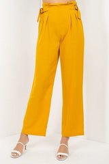High Waist Paperbag Wide Pants - Fit Me For 20