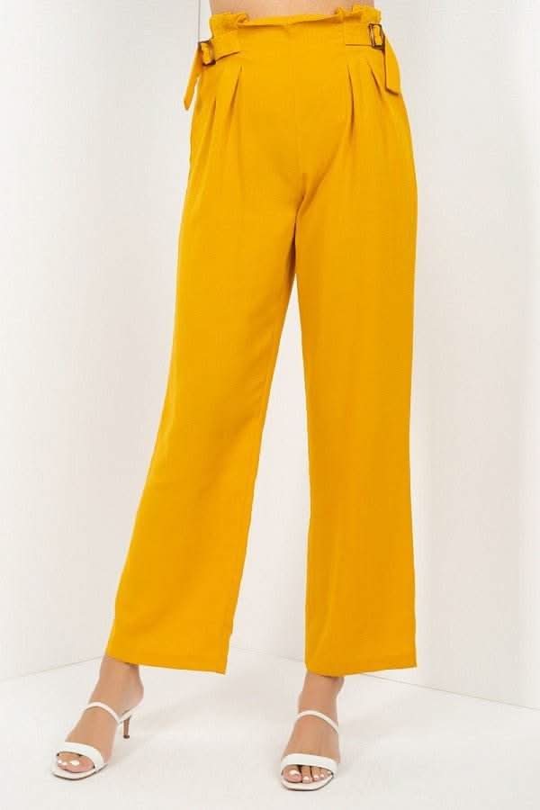 High Waist Paperbag Wide Pants - Fit Me For 20