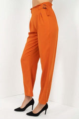 High Waist Paperbag Wide Pants - Fit Me For 20