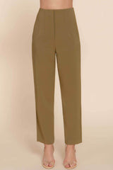 High Waist Pintuck Detail Long Pants - Fit Me For 20
