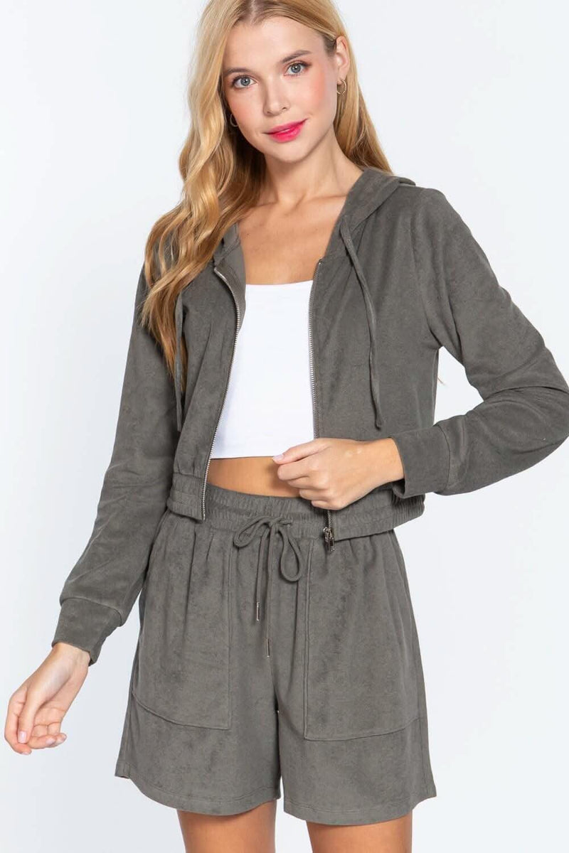 Hoodie Terry Towelling Jacket - Fit Me For 20