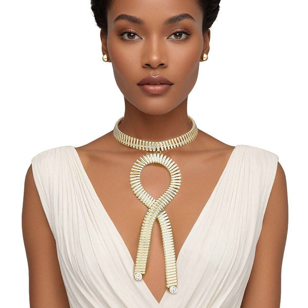 Pendant Industrial Gold Flat Link Loop Choker Set - Fit Me For 20