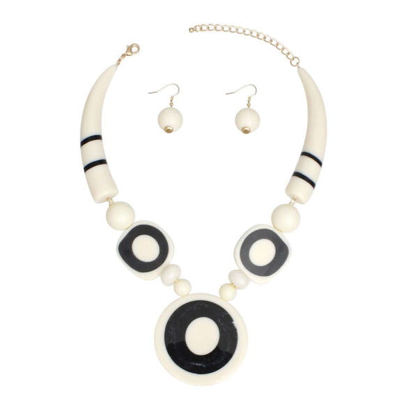Tribal Horn Ivory Beaded Necklace for Women - Fit Me For 20