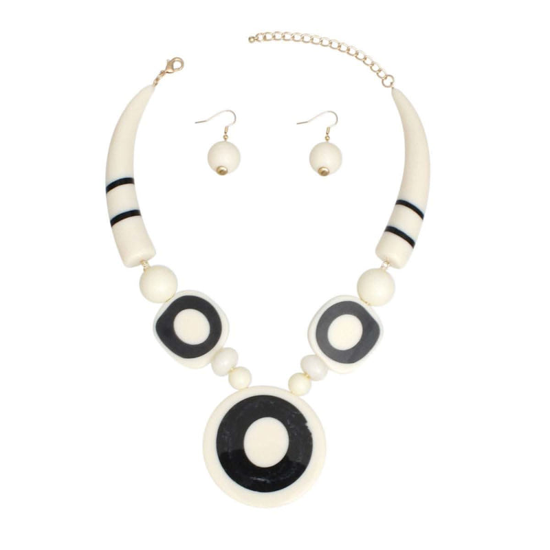 Tribal Horn Ivory Beaded Necklace for Women - Fit Me For 20