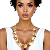 Chain Polished Gold Oval Link Long Necklace - Fit Me For 20