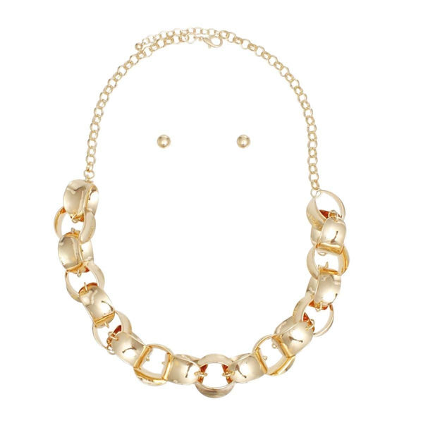 Chain Polished Gold Oval Link Long Necklace - Fit Me For 20
