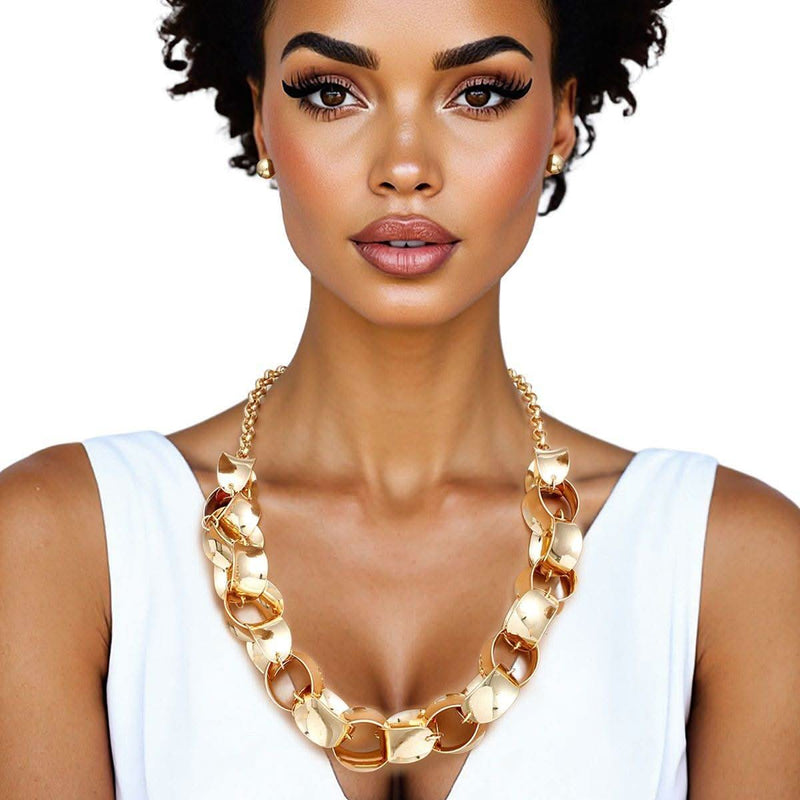 Chain Polished Gold Oval Link Long Necklace - Fit Me For 20