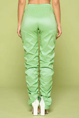 Leather Pu Ruched Pants - Fit Me For 20