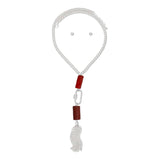 Long Silver Chain Carabiner Red Tassel Necklace - Fit Me For 20