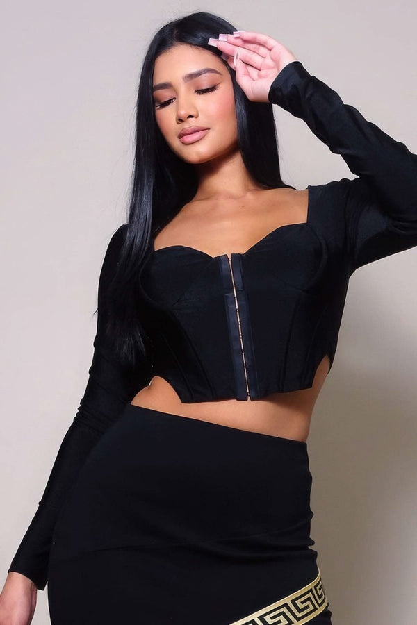Long Sleeve Corset Top - Fit Me For 20