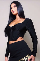Long Sleeve Corset Top - Fit Me For 20