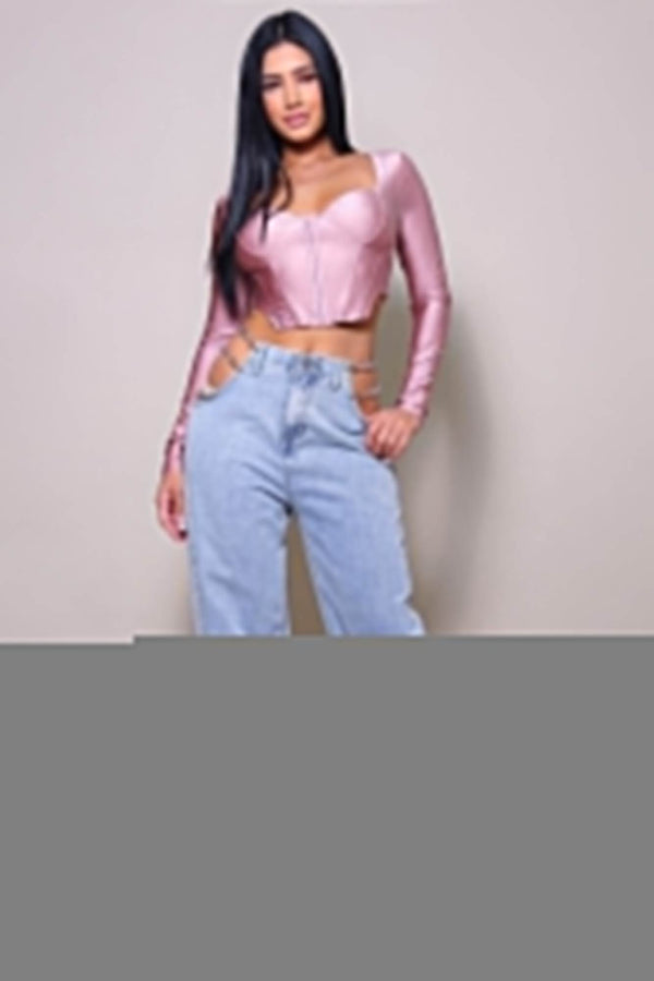 Long Sleeve Corset Top - Fit Me For 20