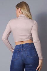 Long Sleeve Purl Edge Layer Top - Fit Me For 20