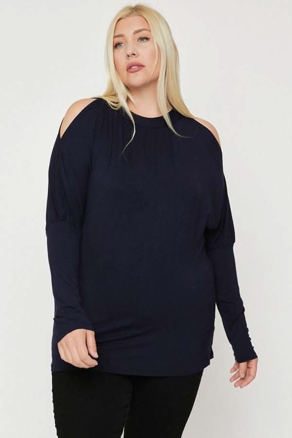 Long Sleeves Solid Top - Fit Me For 20