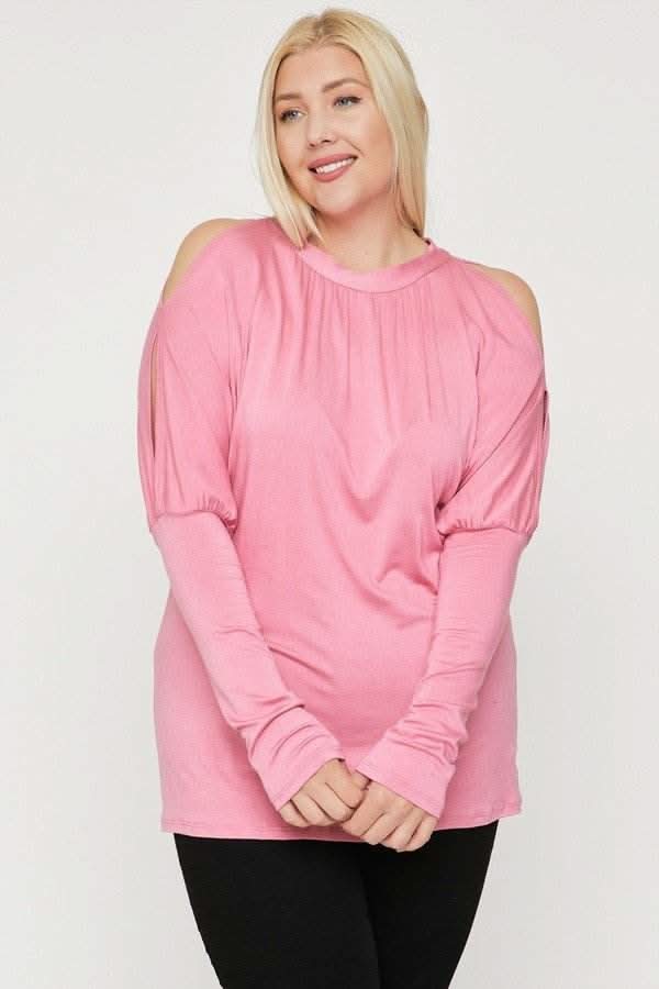 Long Sleeves Solid Top - Fit Me For 20
