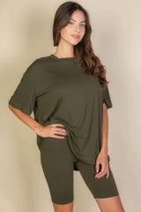 Loose Fit Top & Biker Shorts Set - Fit Me For 20