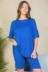 Loose Fit Top & Biker Shorts Set - Fit Me For 20