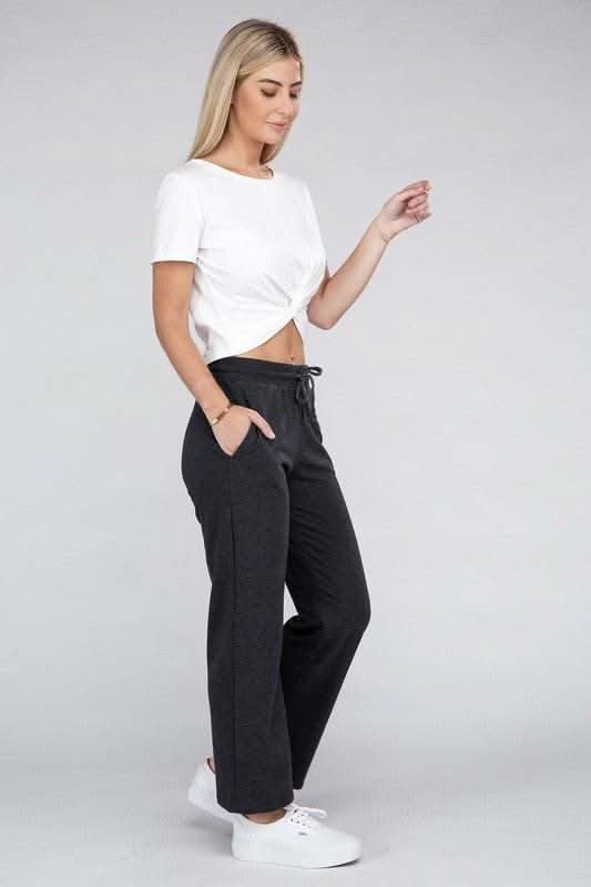 Lounge Wide Pants with Drawstrings - Fit Me For 20