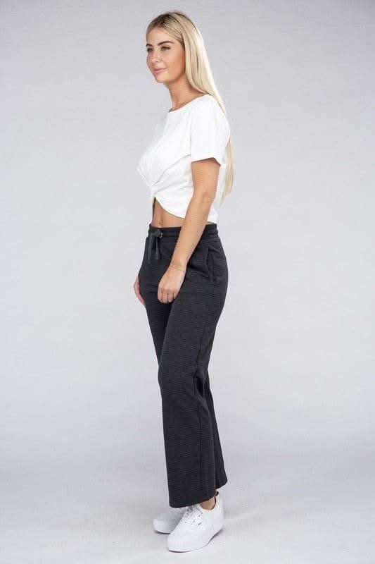 Lounge Wide Pants with Drawstrings - Fit Me For 20
