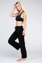 Lounge Wide Pants with Drawstrings - Fit Me For 20
