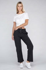 Lounge Wide Pants with Drawstrings - Fit Me For 20