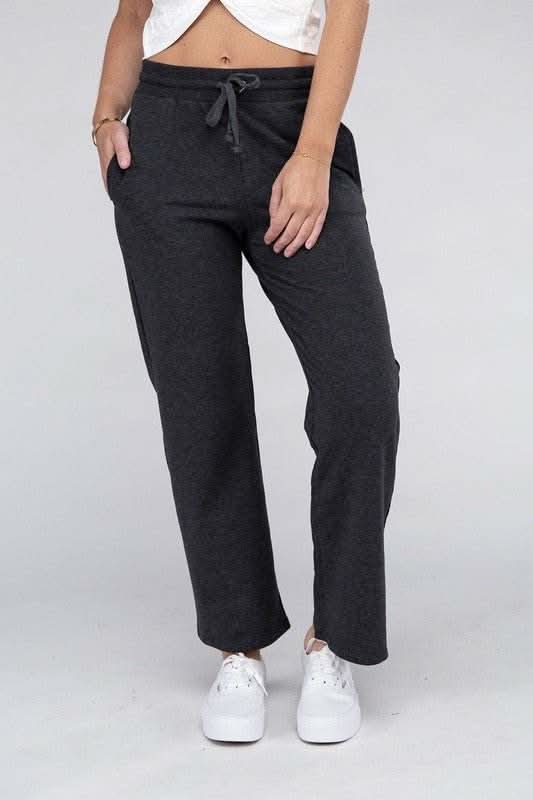 Lounge Wide Pants with Drawstrings - Fit Me For 20