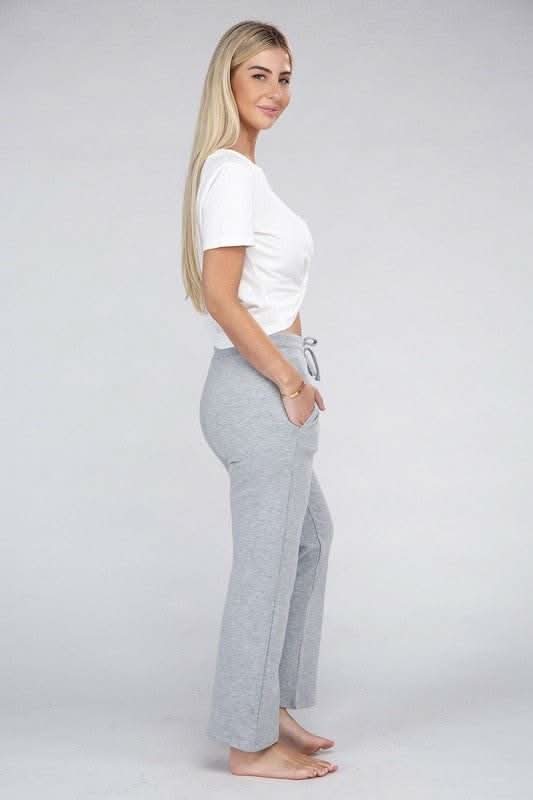 Lounge Wide Pants with Drawstrings - Fit Me For 20