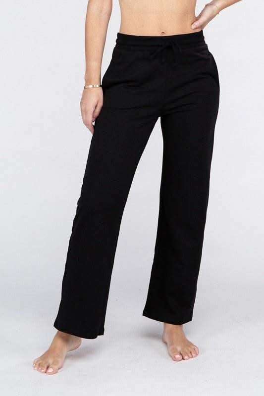 Lounge Wide Pants with Drawstrings - Fit Me For 20