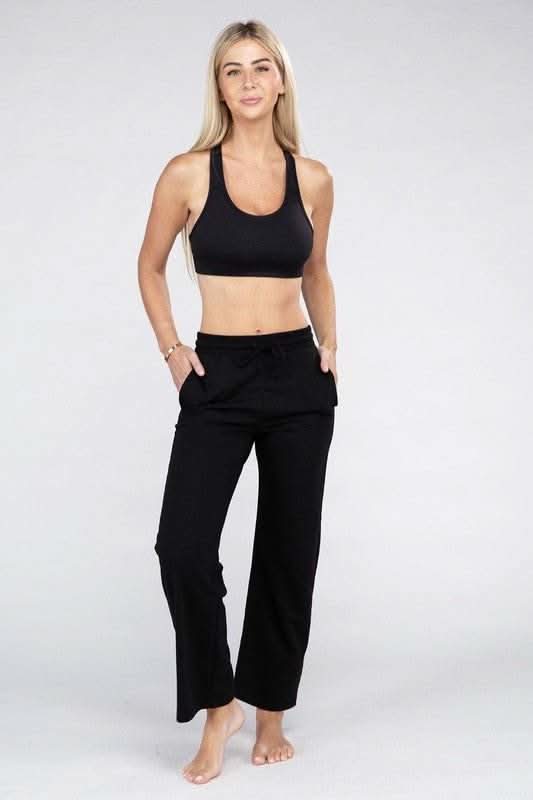 Lounge Wide Pants with Drawstrings - Fit Me For 20