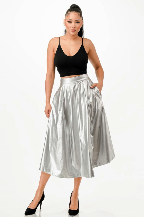 Midi Skirt With Pockets - Fit Me For 20
