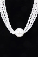 Multi Faux Pearl Chain Necklace - Fit Me For 20