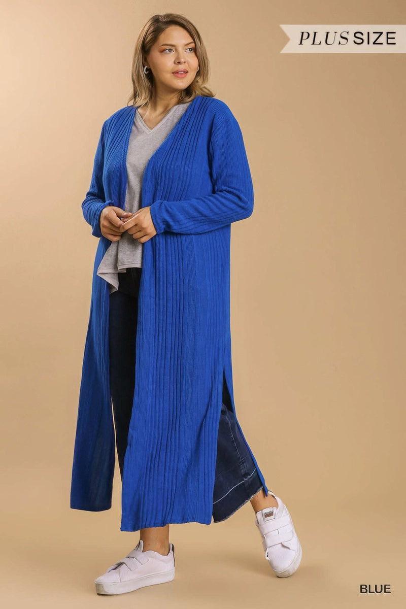 Open Front Long Body Cardigan - Fit Me For 20
