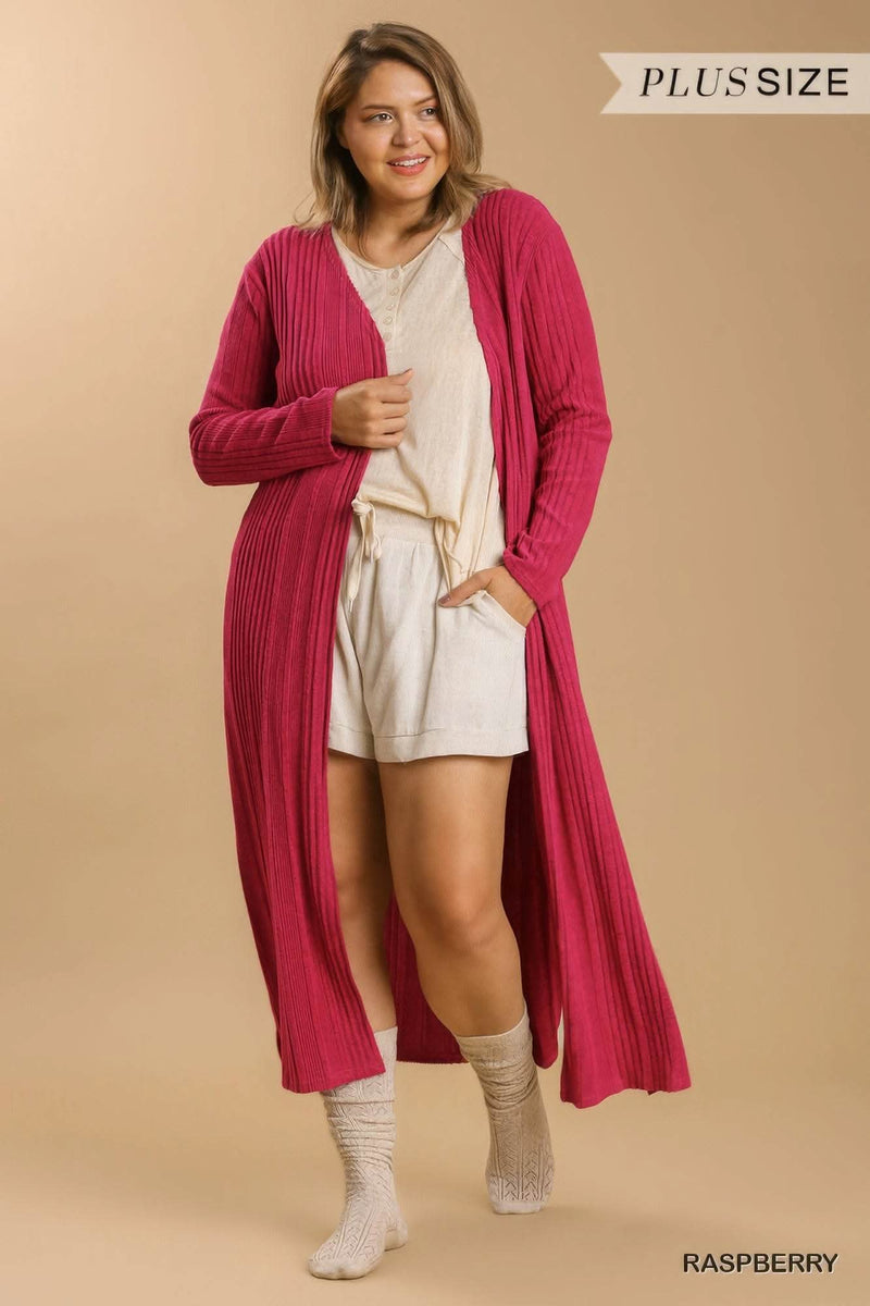 Open Front Long Body Cardigan - Fit Me For 20