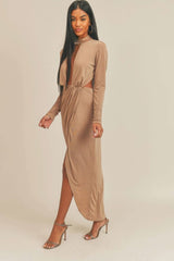 Pecan Brown Open Front Dress - Fit Me For 20
