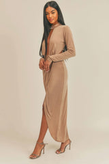 Pecan Brown Open Front Dress - Fit Me For 20