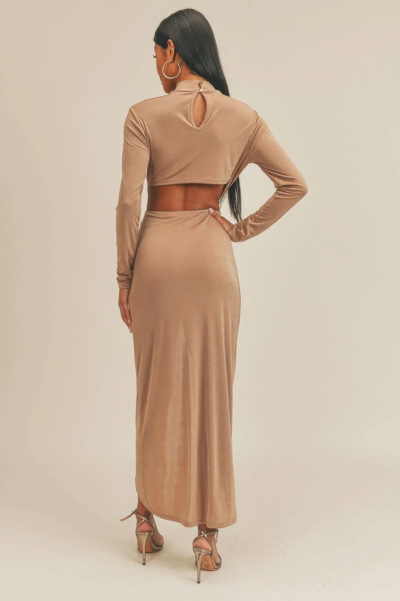 Pecan Brown Open Front Dress - Fit Me For 20