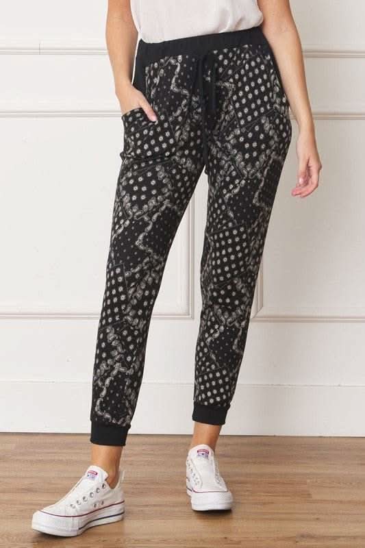 Plus Bandana Paisley Drawstring Jogger - Fit Me For 20